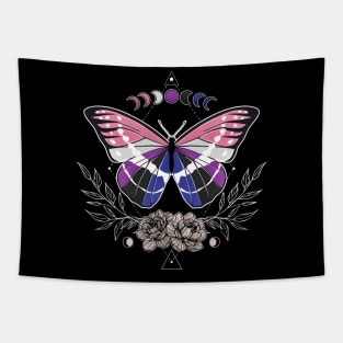 Genderfluid Butterfly LGBT Pride Flag Tapestry