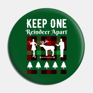 Keep One Reindeer Apart Ugly Xmas Sweater Pin