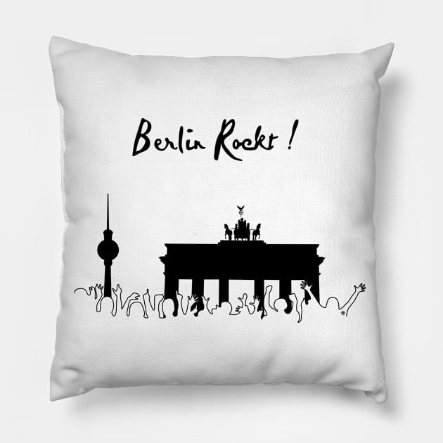 Berlin Rockt! Pillow by CarolinaMatthes