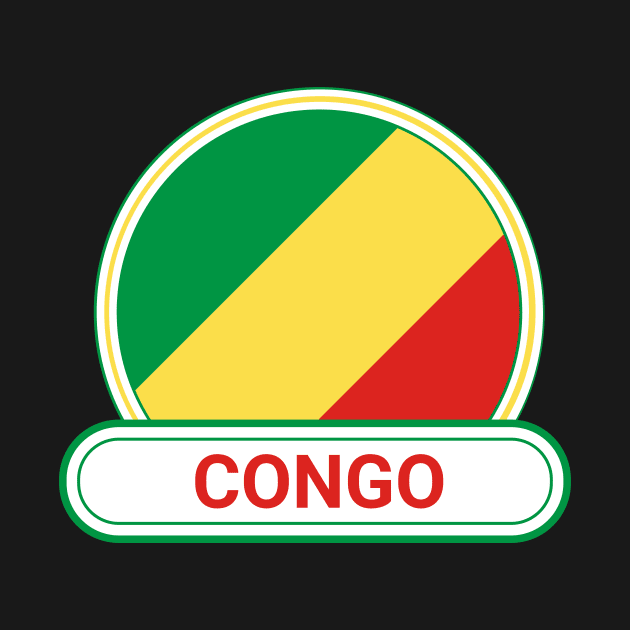 Congo Country Badge - Congo Flag by Yesteeyear