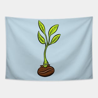 Coffee Bean and Seedling Garden Tips Toons Tapestry