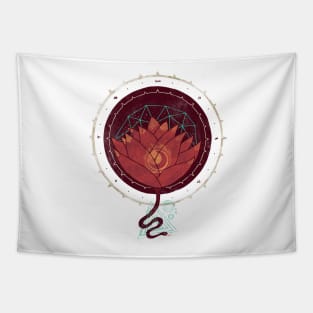 Red Lotus Tapestry