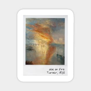 turner - sea on fire Magnet