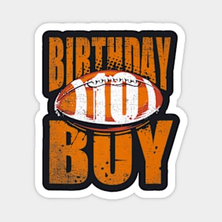 10th Birthday Boy 10 Years Old Football Lover Theme Party Magnet