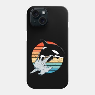 Hammerhead shark and orca Phone Case