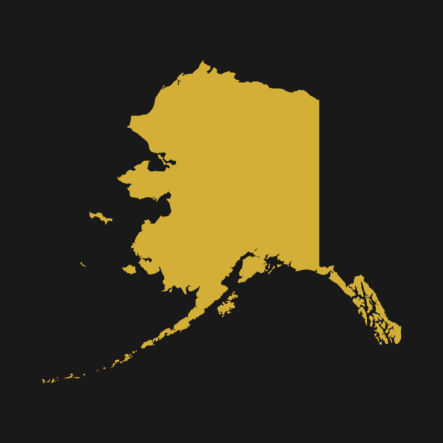 Alaska state map by Wordandart
