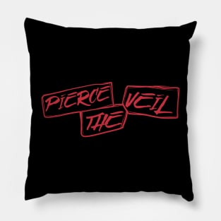 Pierce The Veil1 Red Typograph Pillow