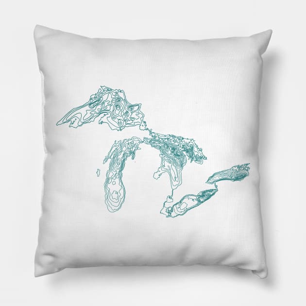 Great Lakes Pillow by simplistictees