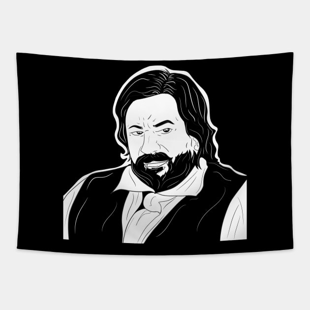 lazlo the jackie daytona vampire or bartender Tapestry by jorge_lebeau