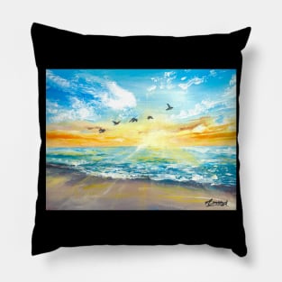 Sky and the sea Pillow