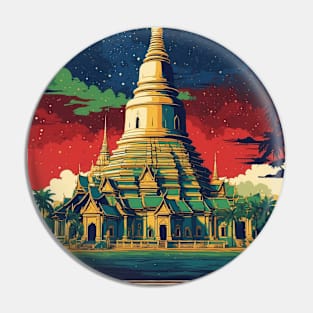 Phra Nakhun Thailand Vintage Retro Travel Tourism Pin