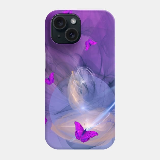 Vibrant butterflies in a fantasy world Phone Case by hereswendy