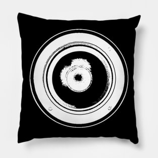 Speaker icon retro white grunge Pillow