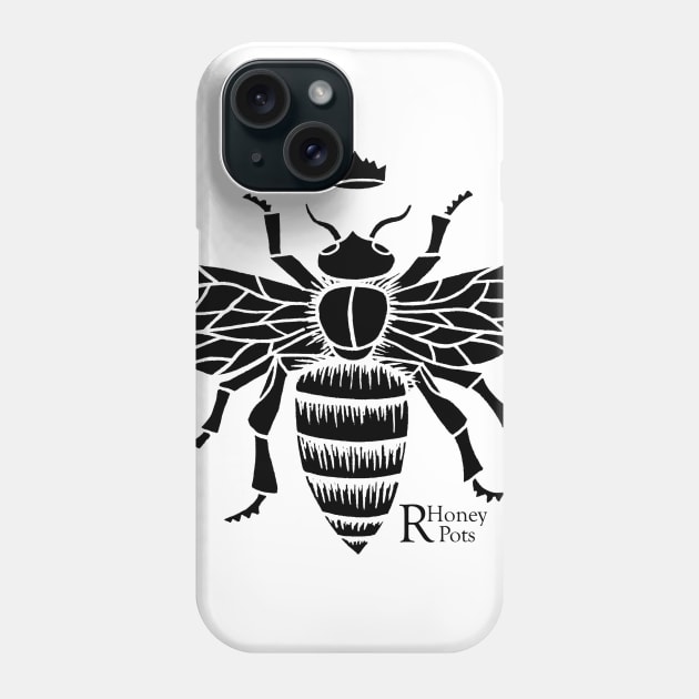 Queen Bee in Black Phone Case by R Honey Pots