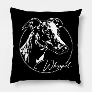 Funny Proud Whippet dog portrait sighthound mom Pillow