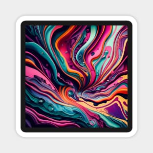 Abstract fluid art Magnet