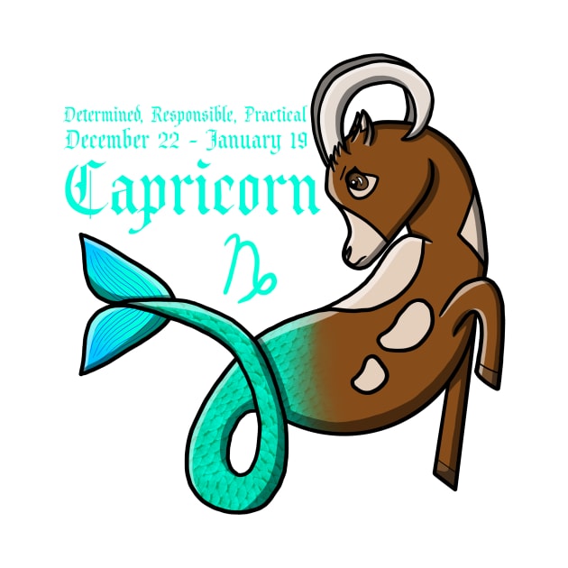 Capricorn Zodiac Sign Dates & Traits by Pheona and Jozer Designs