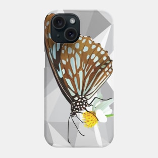 Geometrical Brown Spotted Butterfly Phone Case