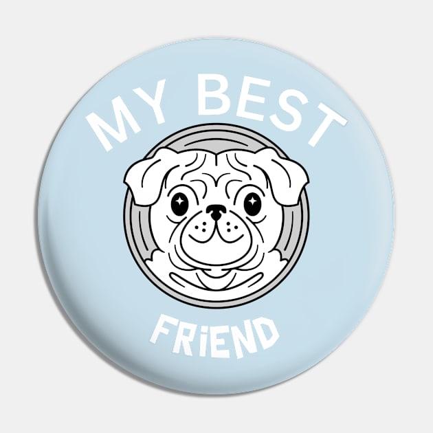 My Best Friend (Dog) Pin by KIKI