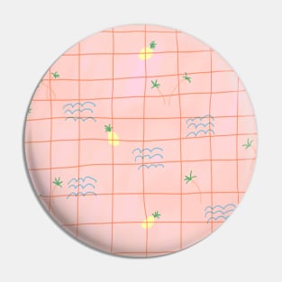 Palm Trees Grid Pin