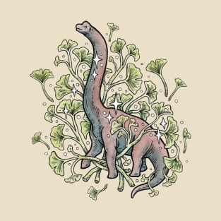 Brachio Ginkgo Botanical Dinosaur T-Shirt