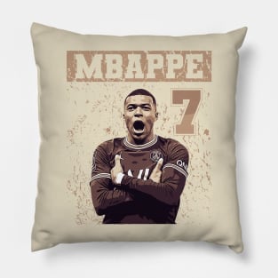 Mbappe 7 | Brown vintage Pillow