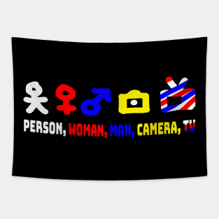 Person Woman Man Camera Tv Tapestry