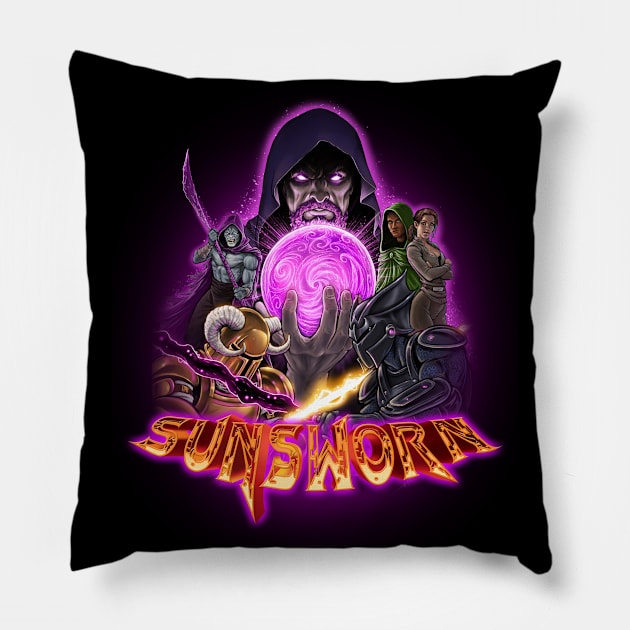 Sunsworn Pillow by Red Gaze Studios