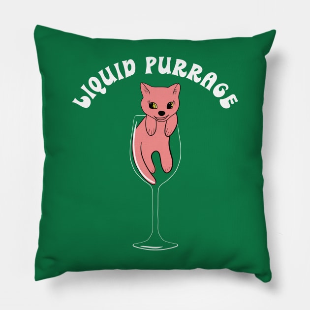 Liquid Purrage Pillow by Alissa Carin