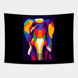 colorful elephant ini pop art Design Tapestry