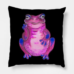 Big violet frog Pillow