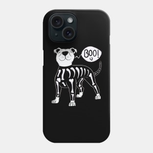 Boo skeleton dog Phone Case