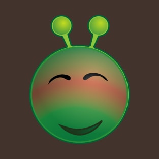 Funny Alien Monster ET Extraterrestrial Martian Green Man Emoji for Women, Men and Kids 12 T-Shirt