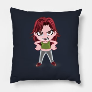 redhead beautiful brunette girls - cartoon character for young girls (choose your twin) Pillow