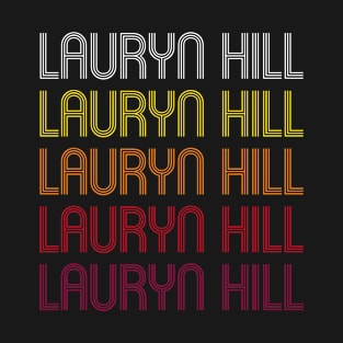 Retro Lauryn Wordmark Repeat - Vintage Style T-Shirt