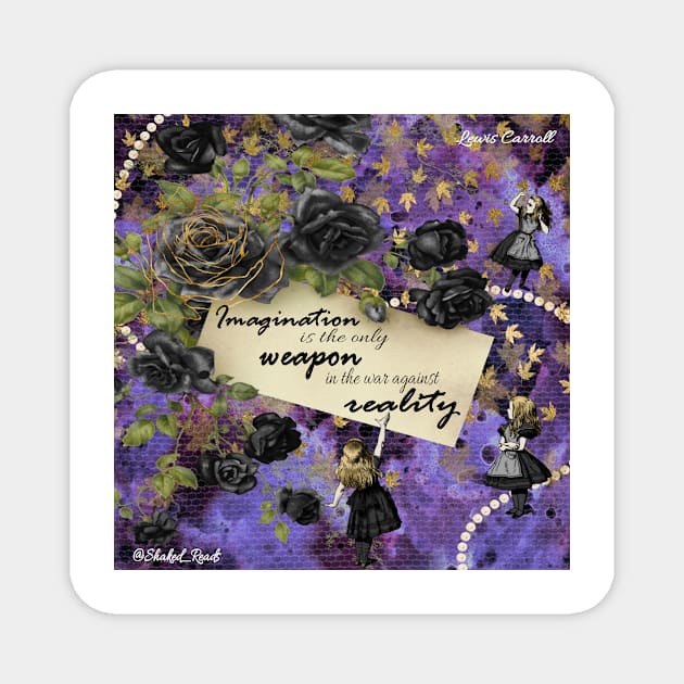 Alice in purple Wonderland Magnet by SSSHAKED