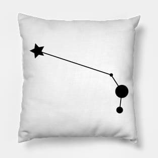 Aries Zodiac Constellation in Black Pillow