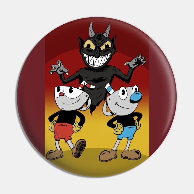 Cuphead and Mugman Pin by Black Snow Comics