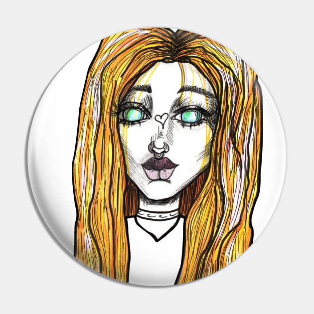 Blonde hair girl Pin by 2SUNS