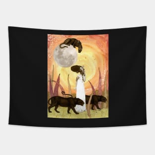 Partial Lunar Eclipse Tapestry