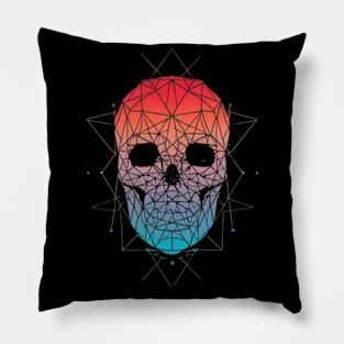 Abstract Geometrical Skull art Pillow