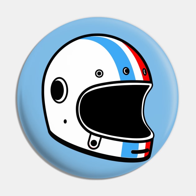 Race Car Driver Helmet Pin by SLAG_Creative