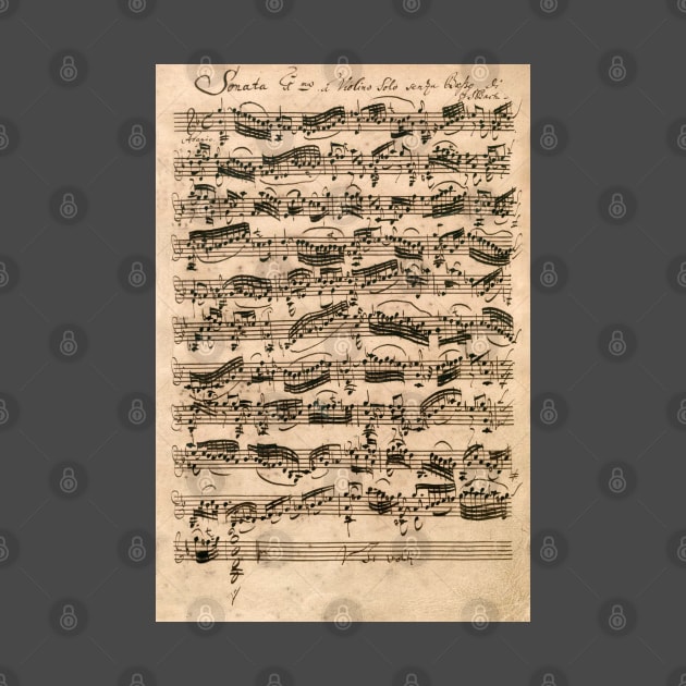 Bach | Original handwritten score by Johann Sebastian Bach by Musical design