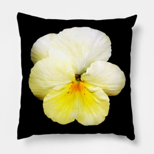 Light Yellow Pansy Pillow