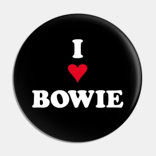 I HEART BOWIE Pin