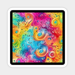 Abstract rainbows Magnet