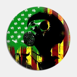 Gas Mask Series - American Greed Pin