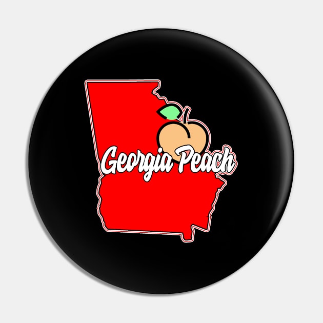 Georgia Peach Pin by MonkeyLogick