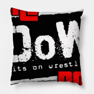 The Dits on Wrestling Podcast RETRO LOGO Pillow
