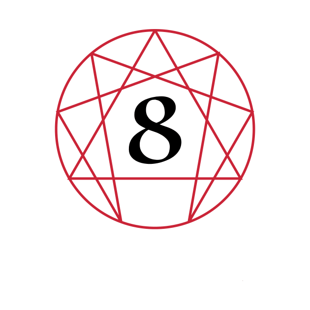 Enneagram Eight - The Challenger (Number Only) by enneashop